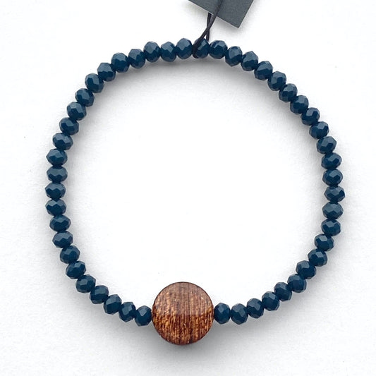 Reclaimed Wood Beaded Bracelet