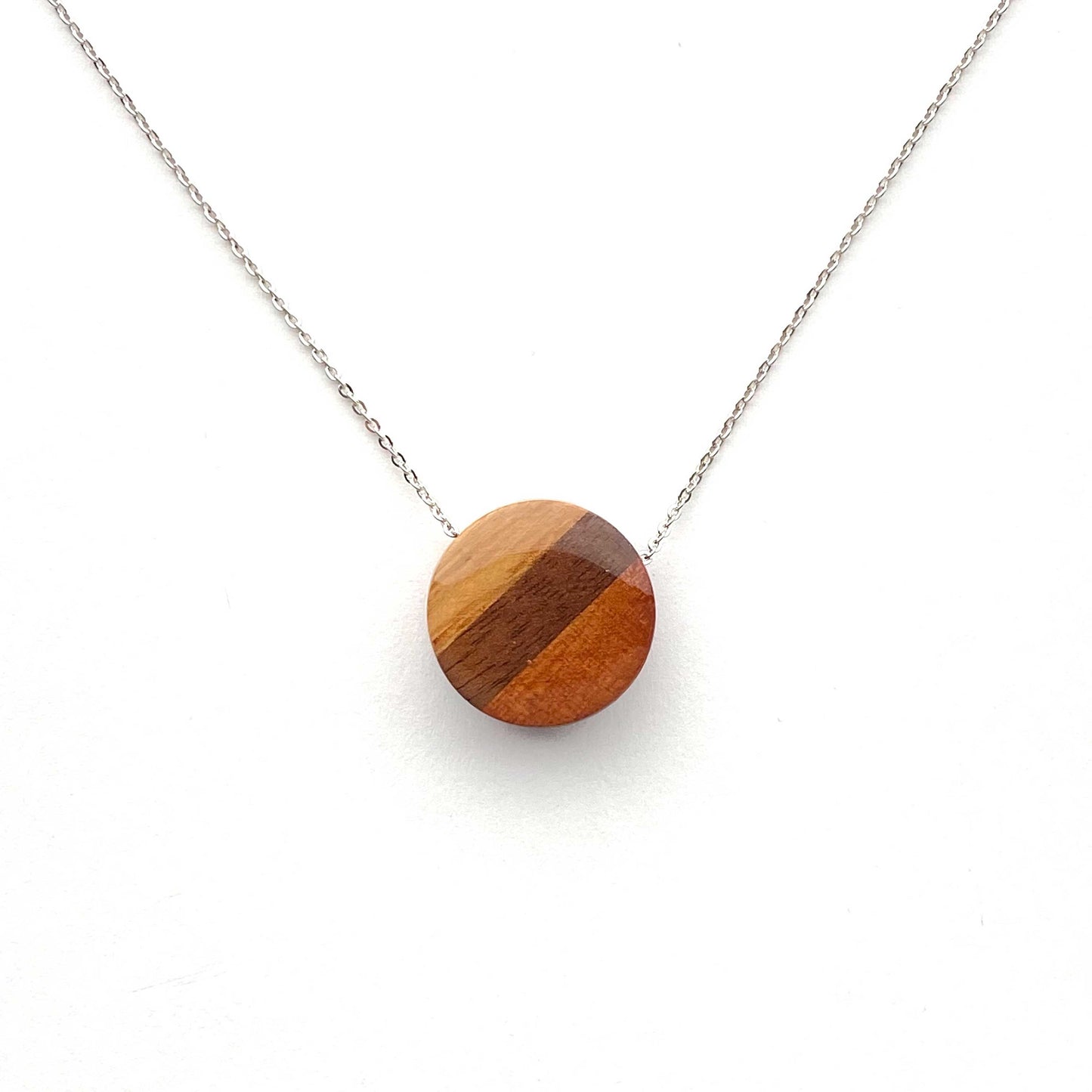 Medium Circle Reclaimed Wood Necklace
