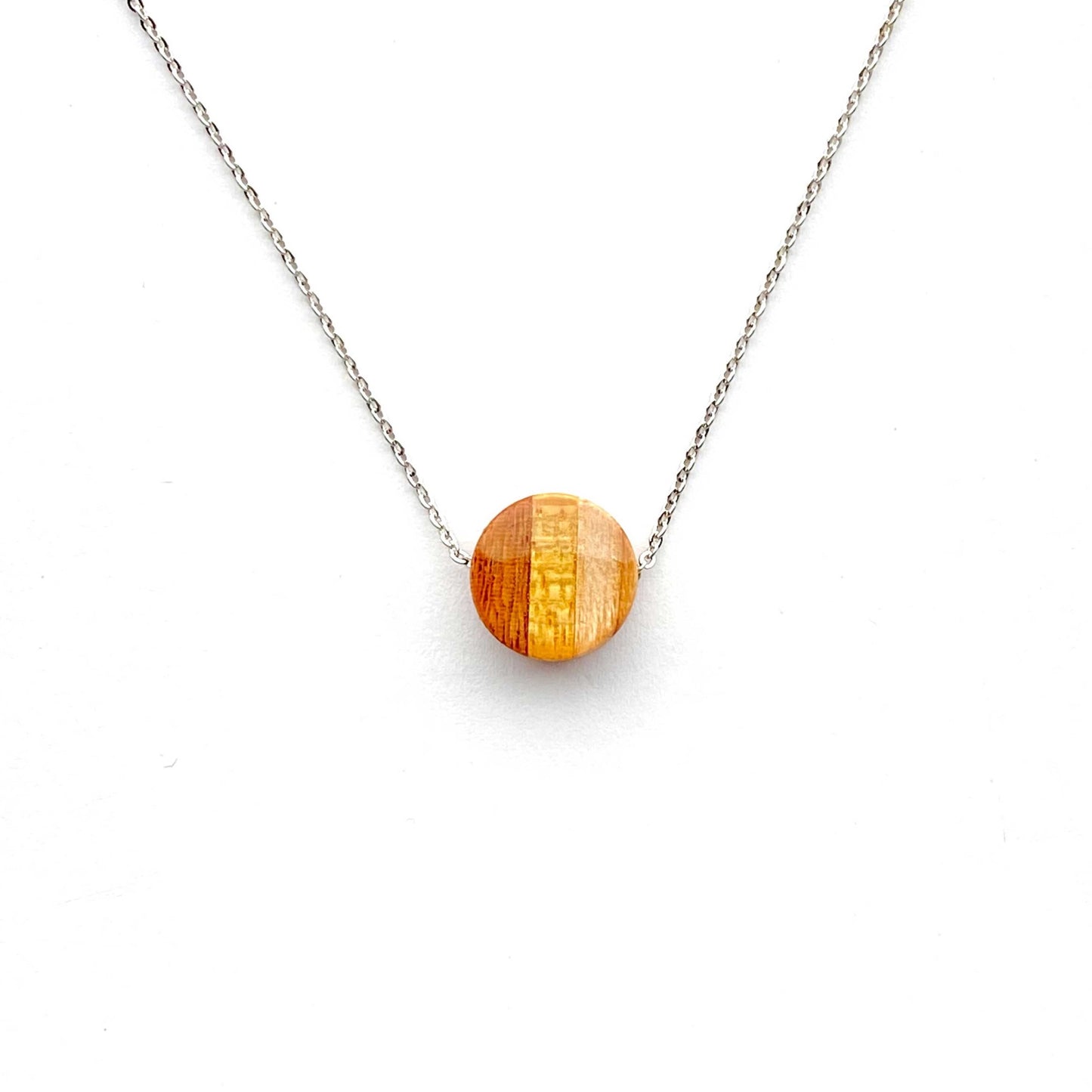 Small Circle Reclaimed Wood Necklace