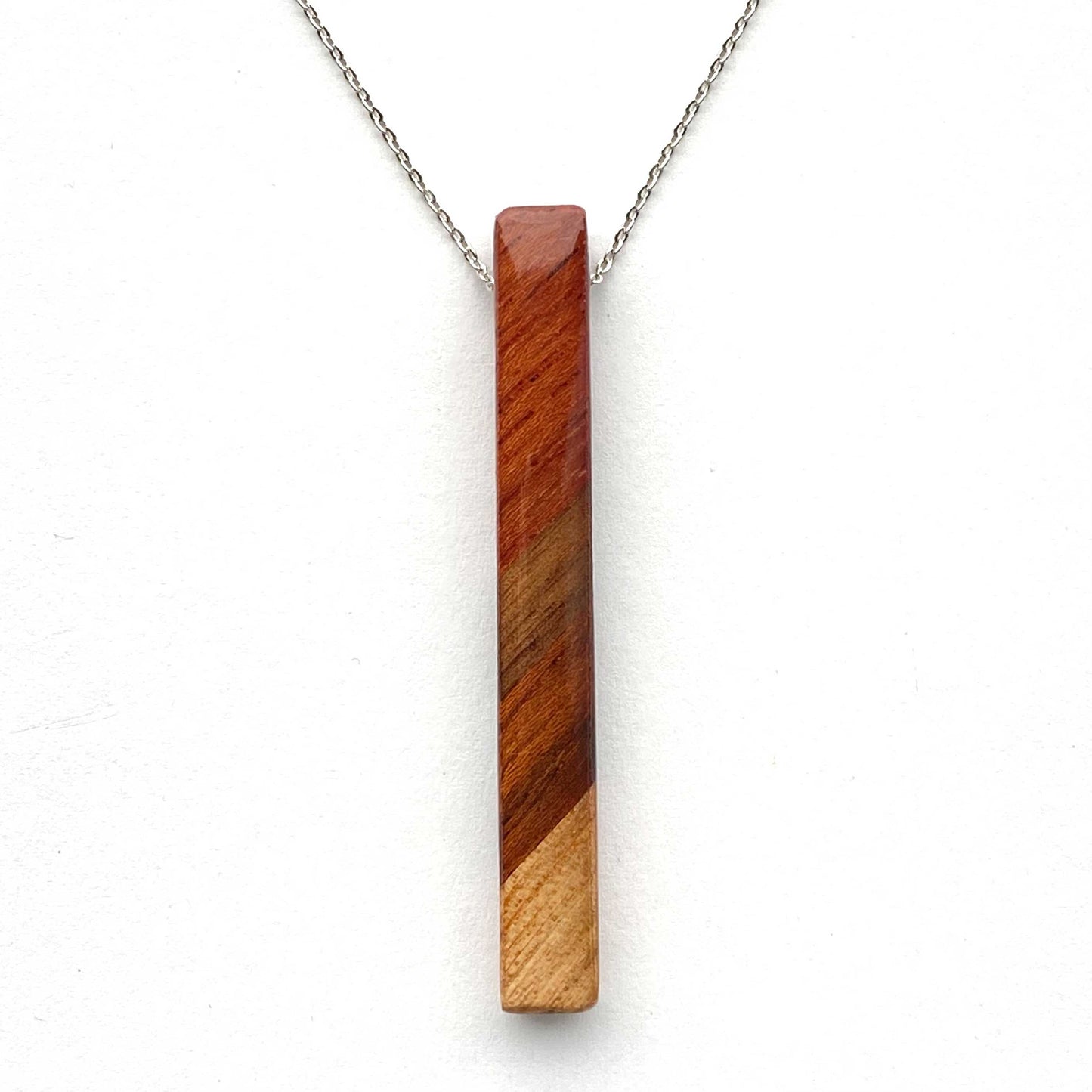 Skinny Stick Reclaimed Wood Necklace