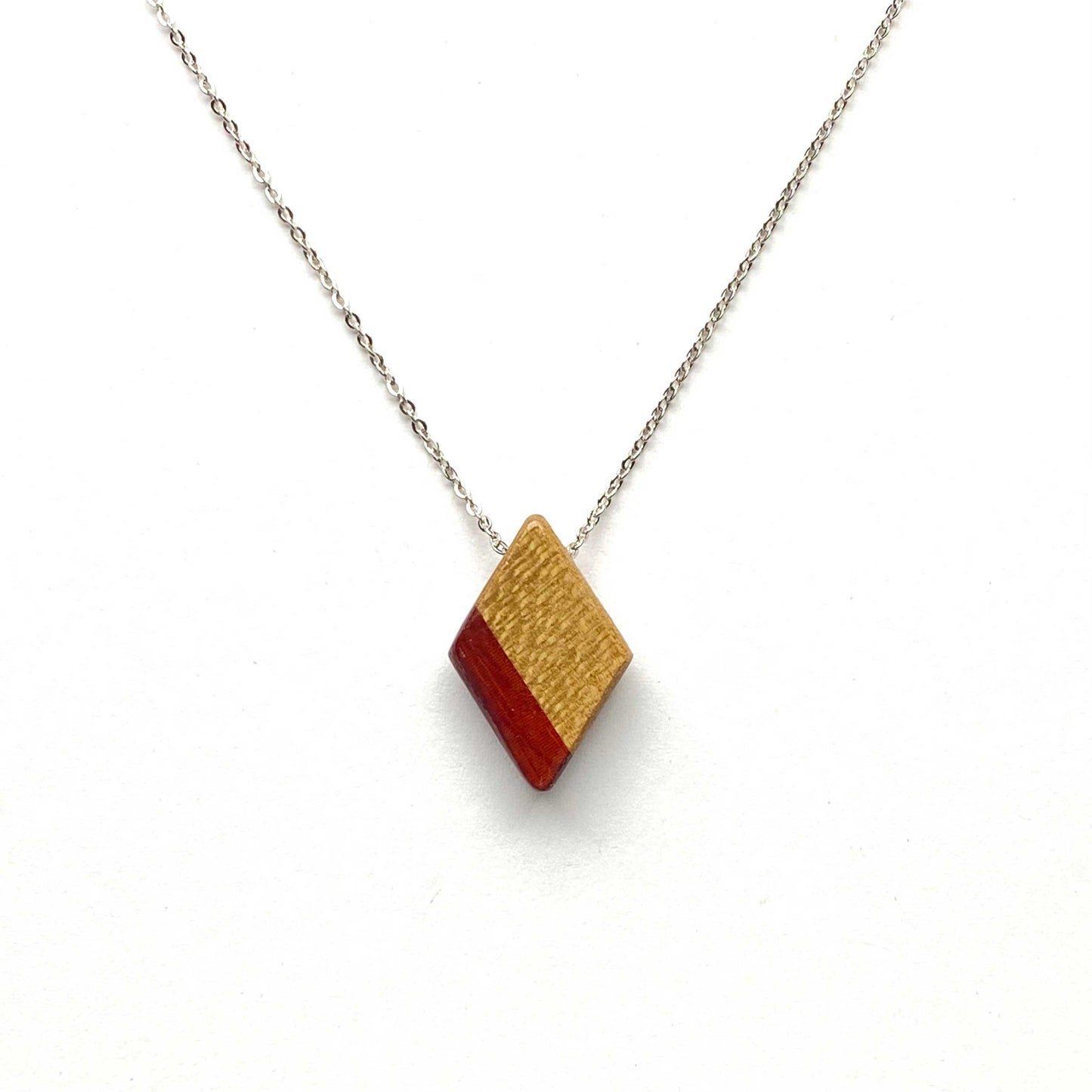 Mini Diamond Reclaimed Wood Necklace