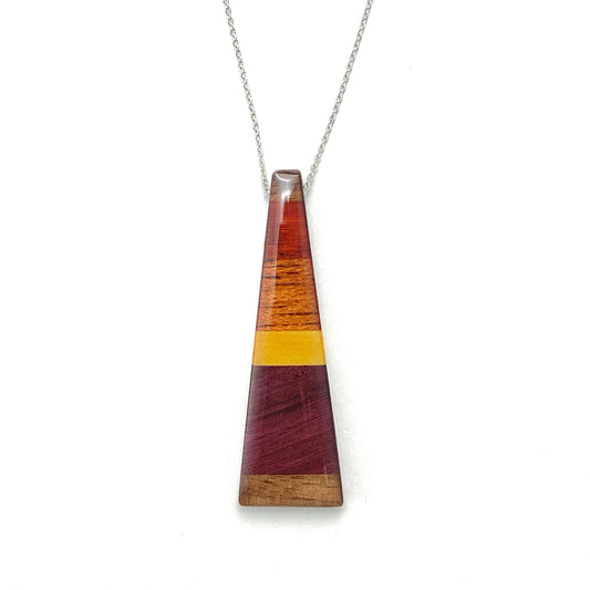 Jumbo Isosceles Triangle Reclaimed Wood Necklace