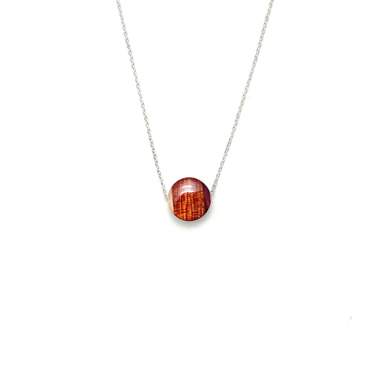 Small Circle Reclaimed Wood Necklace