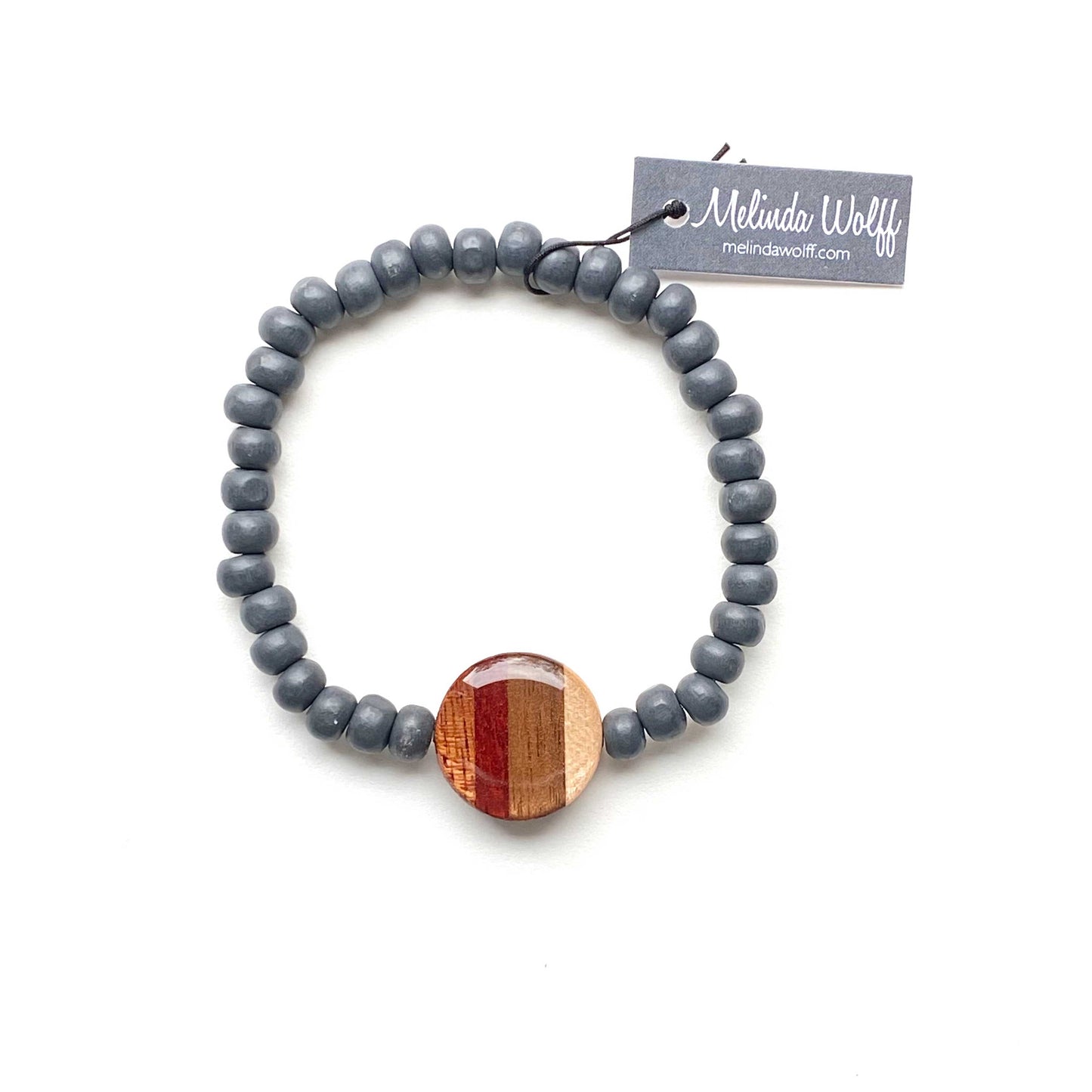 Reclaimed Wood Beaded Bracelet