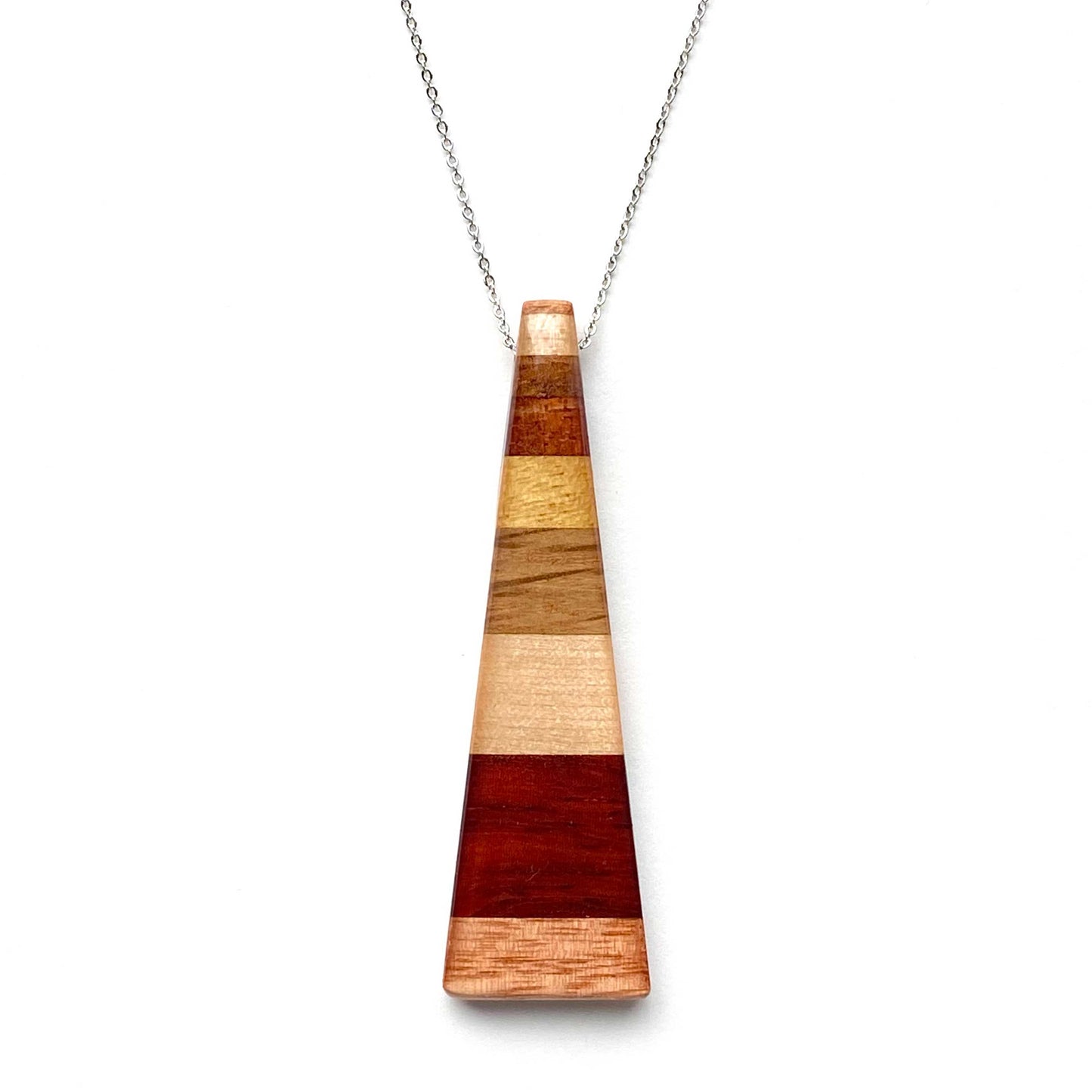 Jumbo Isosceles Triangle Reclaimed Wood Necklace