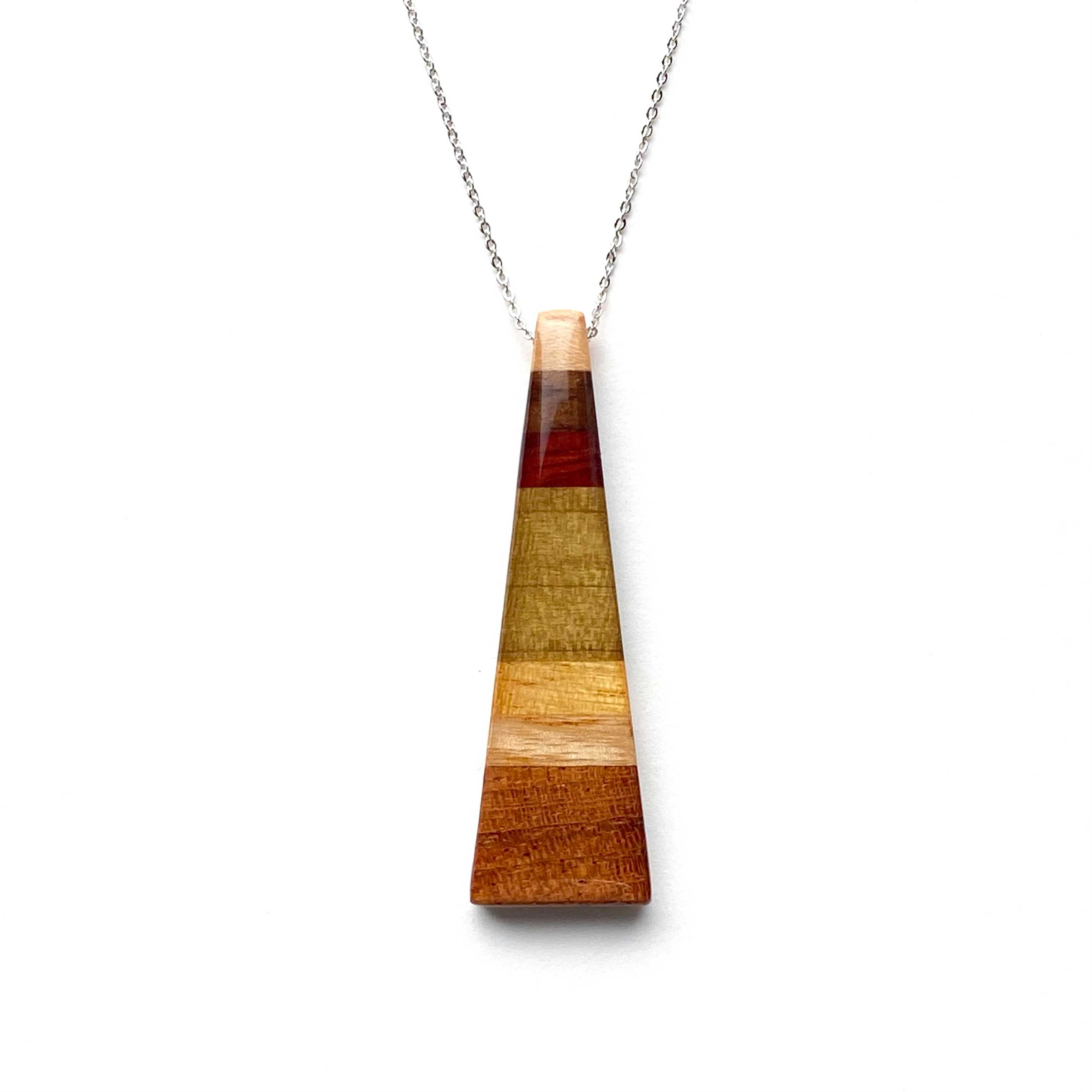 Triangle Reclaimed Wood Necklace | Handmade Wood Jewelry – Melinda Wolff