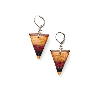 Triangle Reclaimed Wood Earrings