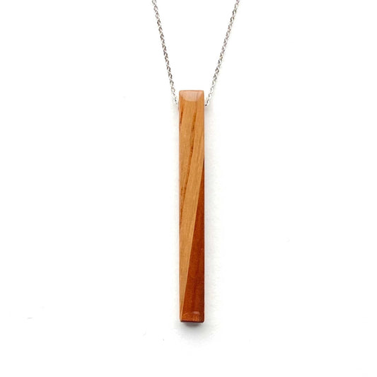 Skinny Stick Reclaimed Wood Necklace