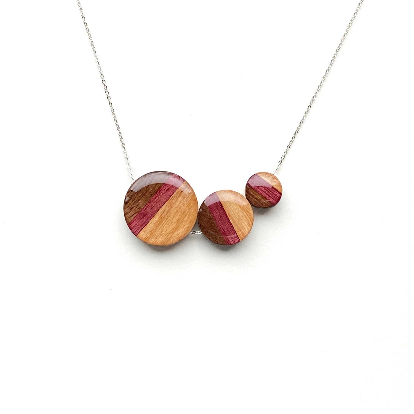 Circles Reclaimed Wood Necklace